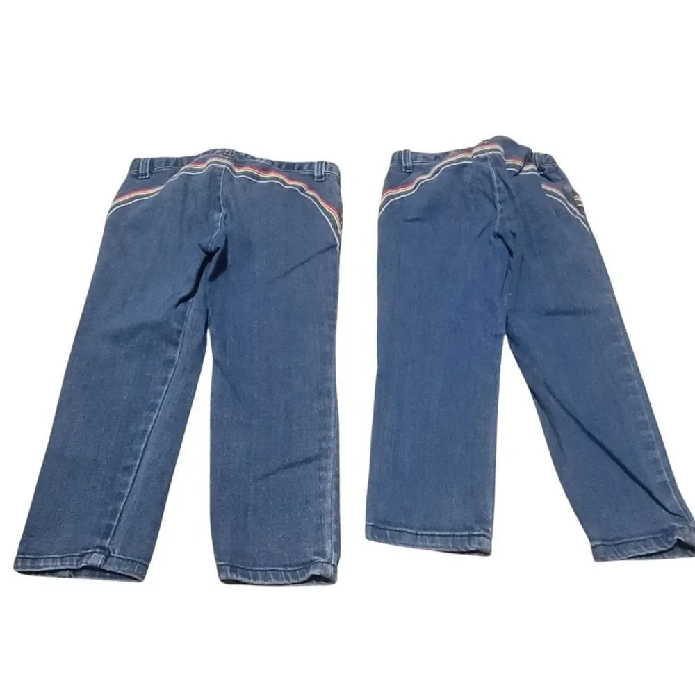 Carters jeans with rainbow accent